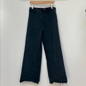 The Marine Straight Raw Hem Pants Black